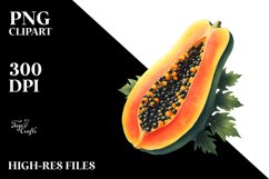 Watercolor Papaya | Sublimation | Clipart Product Image 1