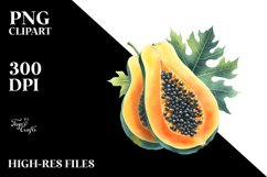 Watercolor Papaya | Sublimation | Clipart Product Image 3