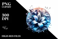 Shiny Lobelia Watercolor | Clipart Product Image 3