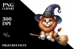 Cute Lion Watercolor Sticker Clipart Product Image 3