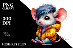 Funny Sitting Mouse PNG Product Image 2