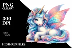colorful Baby Unicorn with Fairy's Wings Product Image 3