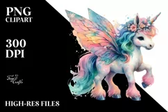 colorful Baby Unicorn with Fairy's Wings Product Image 3