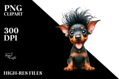 Expressive Baby Doberman Pinscher, Transparent PNG Product Image 2