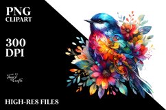 Vibrant Bird Half Floral Product Image 1