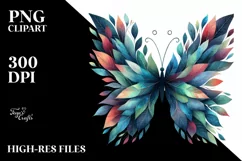 Abstract Vibrant Plant Leaves PNG Product Image 3