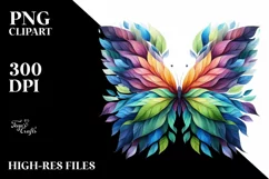 Abstract Vibrant Plant Leaves PNG Product Image 1