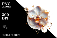 Abstract Orchid, Watercolor PNG Product Image 2