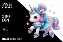 colorful Baby Unicorn in Minuet Dancer's Outfit Product Image 3