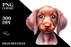 Watercolor Happy Vizsla PNG Product Image 2