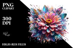 Abstract Zinnia | Sublimation | Clipart Product Image 1