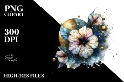 Stained Petunia Abstract Round Product Image 3