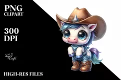 Shy Baby Unicorn | Sublimation | Clipart Product Image 3
