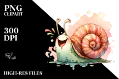 Funny Snail Smiling with Tounque Out | Sublimation Clipart Product Image 2