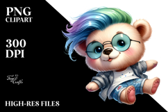 Funny Jumping Bear PNG Product Image 2