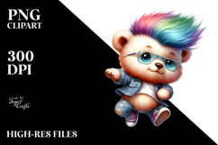 Funny Jumping Bear PNG Product Image 2