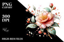 Camellia Watercolor, PNG Product Image 2