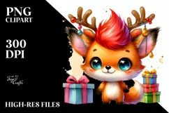 Baby Fox with Christmas Cheer, High-res PNG Product Image 1