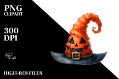 Funny Watercolor Simple Halloween Hat | Clipart Product Image 1