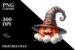 Funny Watercolor Simple Halloween Hat | Clipart Product Image 3