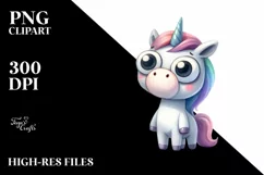 Funny Confused Unicorn PNG Product Image 1