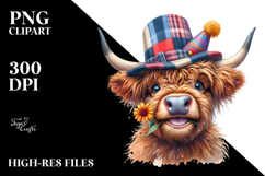 Watercolor Flower Party Hat Clipart Product Image 2