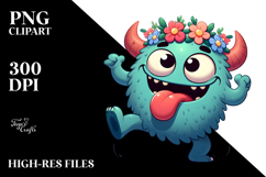 Sarcastic Monster with Flower Crown Product Image 2