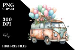 Vintage Rusty Van Clipart Product Image 3