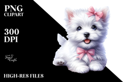 Happy West Highland White Terrier Baby PNG Product Image 2