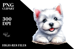 Happy West Highland White Terrier Baby PNG Product Image 2