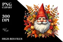 Detailed Vibrant Autumn Gnome PNG Product Image 3