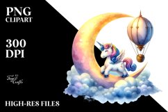 Pirouetting Baby Unicorn on Majestic Airship | Sublimation | Product Image 3