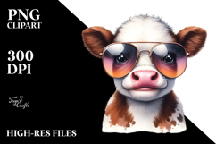 Funny Baby Cow with Expressive Face PNG Product Image 2