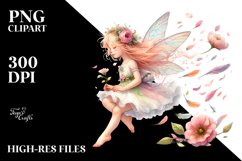 Small Fairy Tumbling Spring Petals Clipart Product Image 1