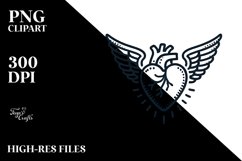 Heart with Wings PNG Product Image 2