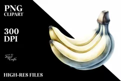 Watercolor Banana | Sublimation | Clipart Product Image 1