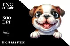 Funny Small Baby Bulldog Watercolor Splash Sublimation Product Image 3
