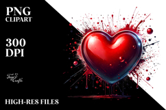 Red Glossy Heart, Transparent PNG Product Image 2
