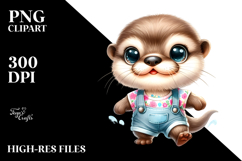 Energetic Baby Otter PNG Product Image 2