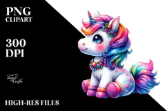 Cute Baby Unicorn PNG Product Image 2