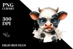 Funny Baby Cow PNG Product Image 2