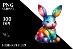 Colorful Bunny Made of Splashy PNG Product Image 2
