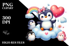Adorned Penguin on Cloud PNG Product Image 2