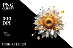 Abstract Sunflower PNG Product Image 2