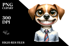 Watercolor Dog Standing with Tie Product Image 2