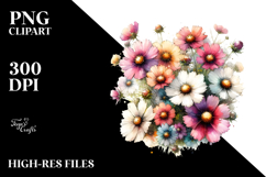Colorful Daisy Flower PNG Product Image 2