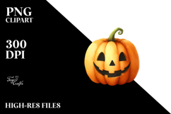 Funny Jack-O&#039;-Lantern Watercolor Image PNG Product Image 2
