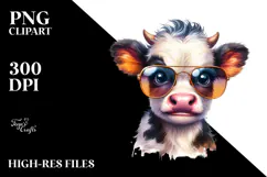 Funny Baby Cow PNG Product Image 2