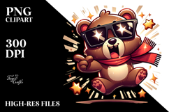 Goofy Cartoon Bear PNG Product Image 2