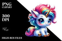 Cute Baby Unicorn, Style PNG Product Image 2
